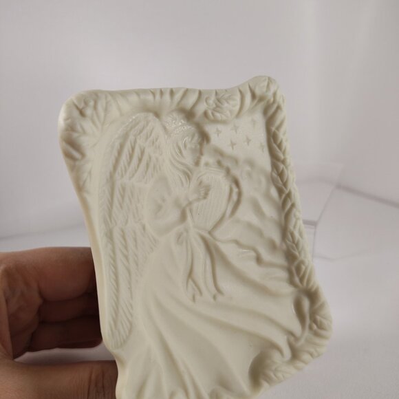 Angel Harp Lyre  Christmas Lamp Lithophane Night Light  Bisque Christmas PLUG IN - Picture 3 of 4